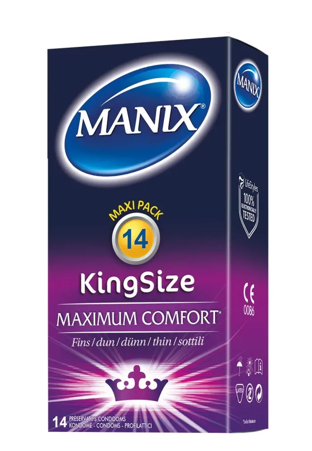 Manix King Size préservatifs x14 grande taille 54 mm