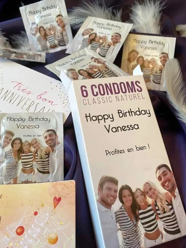 Callvin Boîte préservatifs personnalisables lot de 12 fin