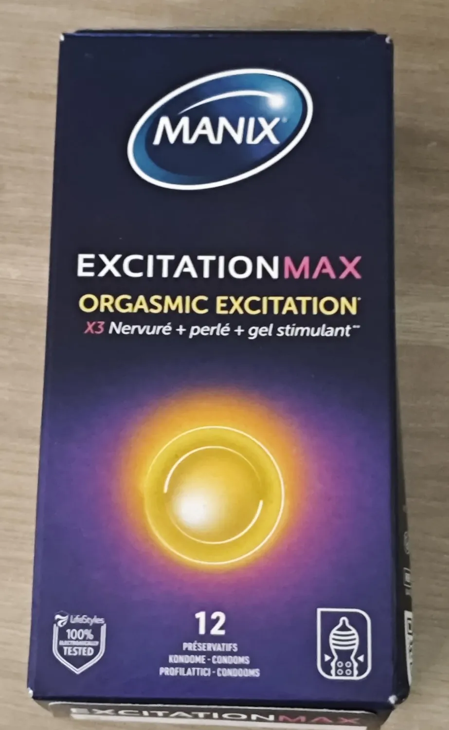 Manix Excitation Max préservatifs x12 chauffant perlé