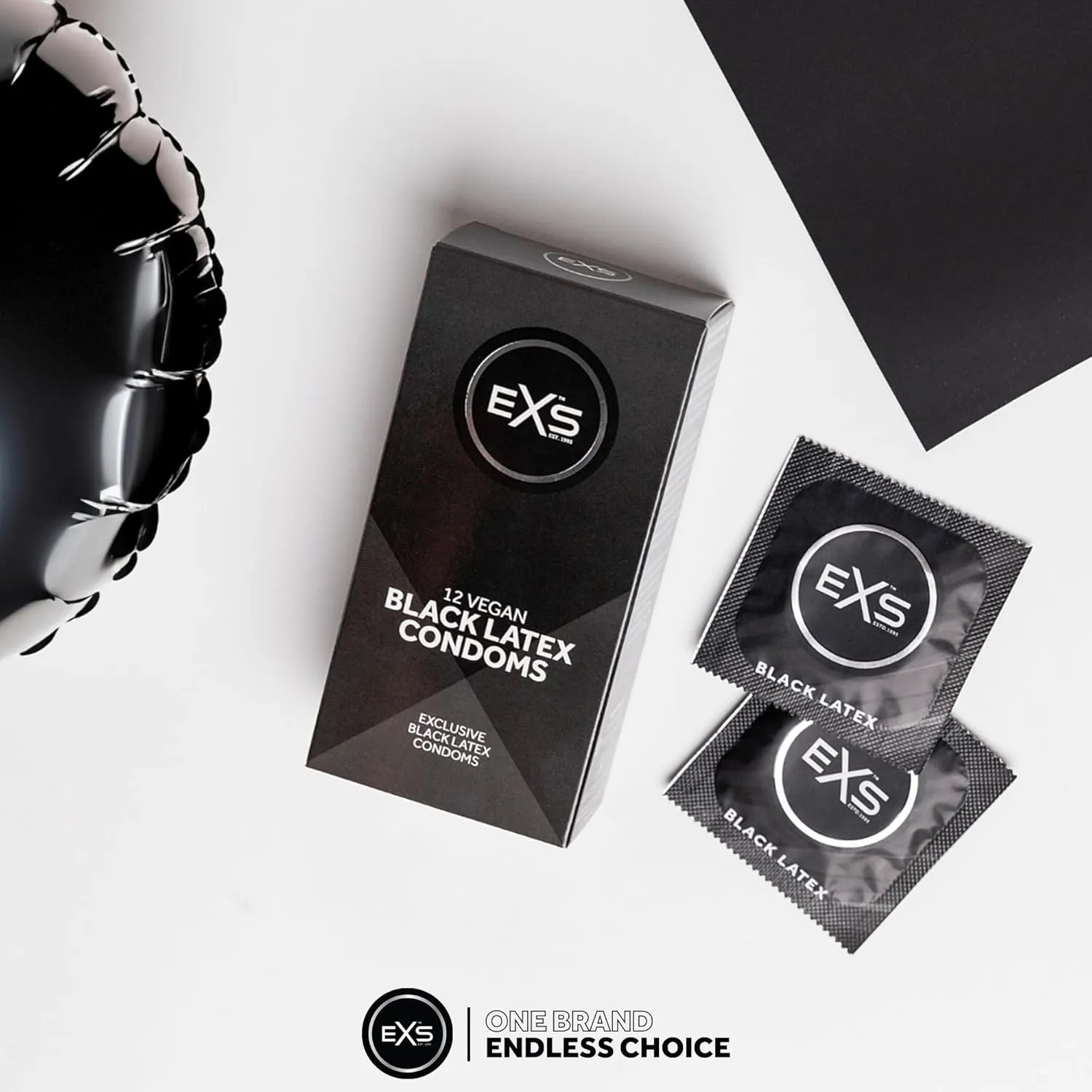 EXS Black Latex préservatifs noirs 12