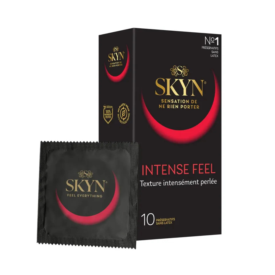 SKYN Intense Feel préservatifs x10 sans latex perlés
