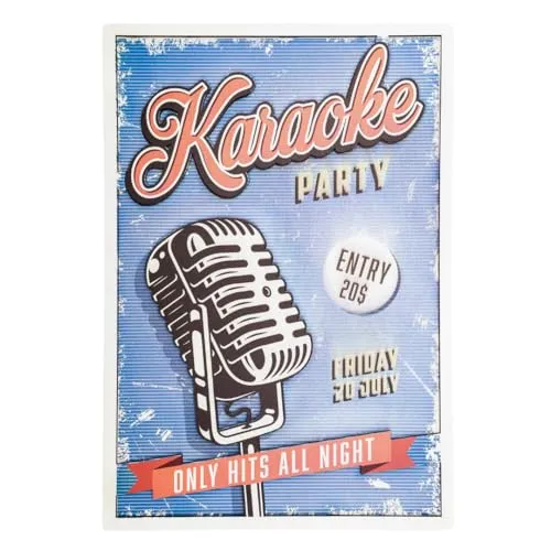 Callvin Karaoke Party tableau 3D relief A4 vintage