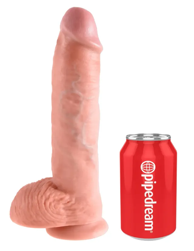 King Cock 10" gode réaliste testicules chair