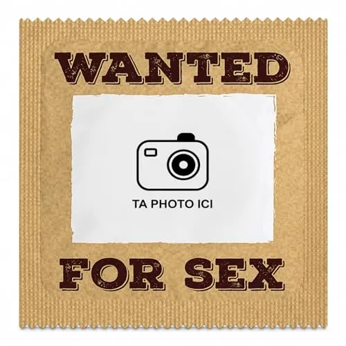 Callvin Wanted for sex préservatifs personnalisables lot de 5 latex