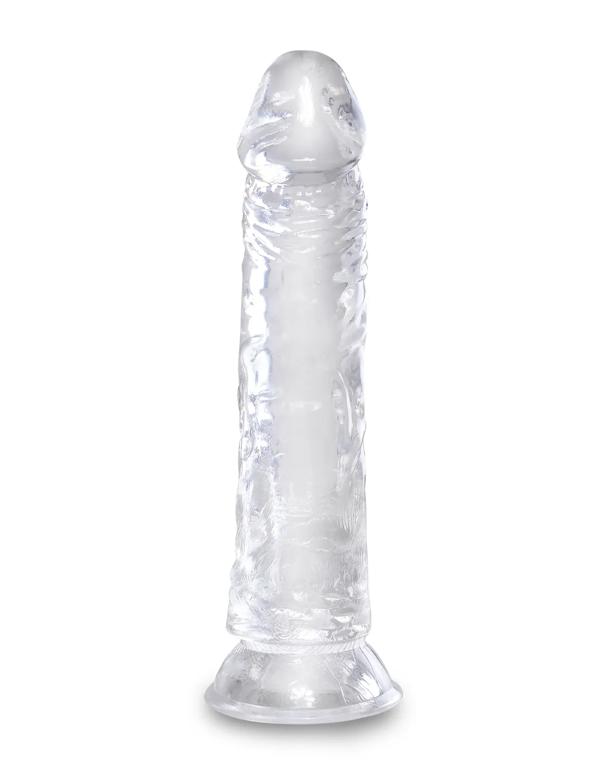 King Cock Clear 8" gode transparent réaliste ventouse