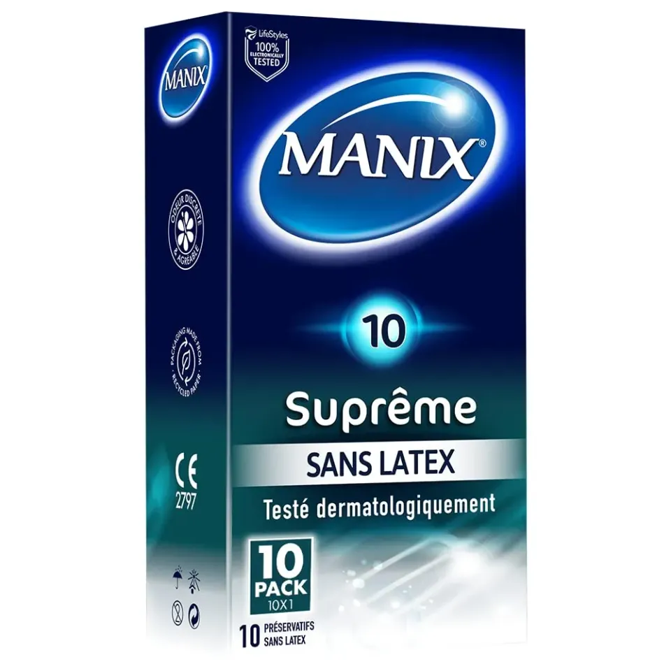Manix Suprême préservatifs x10 fins sans latex