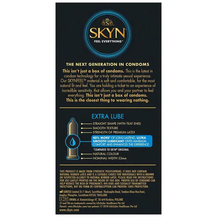 Skyn Extra Lubrifié préservatifs sans latex x10