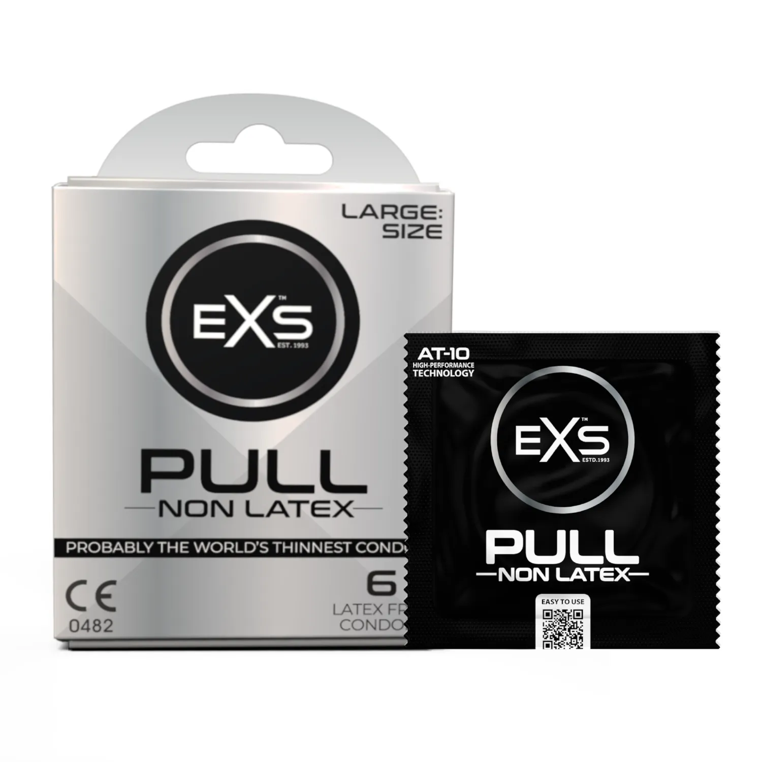 EXS PULL préservatif sans latex large 60mm 6 pièces