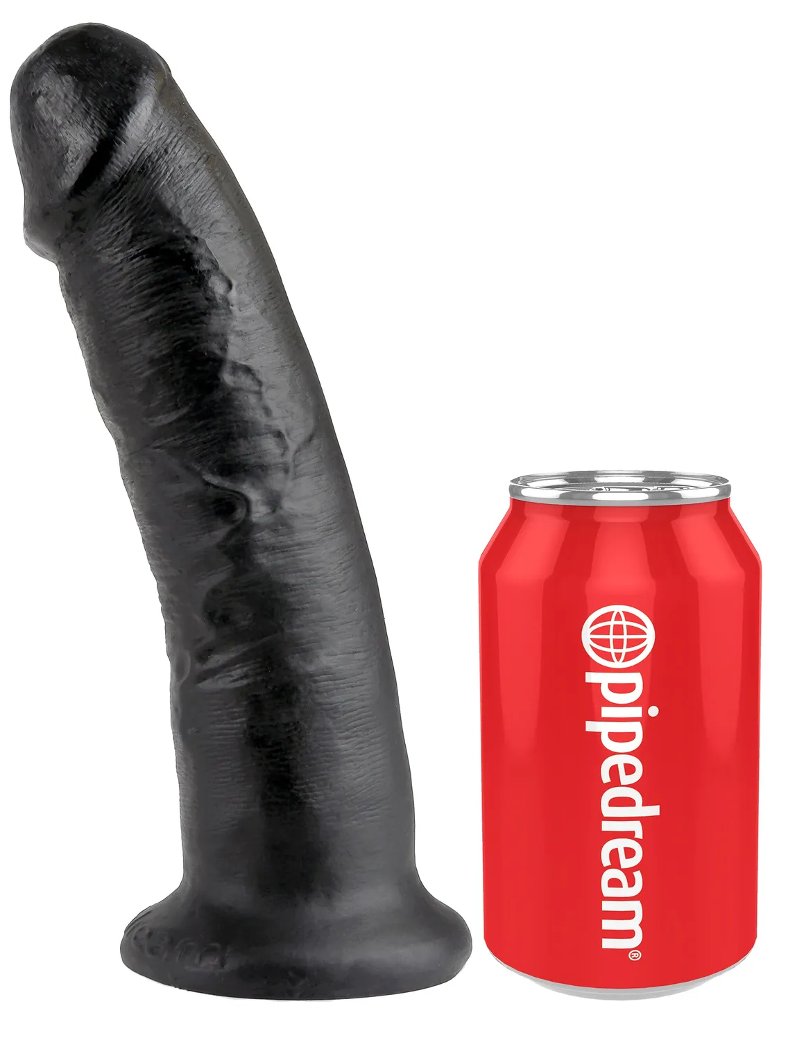 King Cock 9" Cock gode réaliste noir ventouse harnais