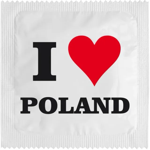 Callvin Pologne préservatif I Love Poland latex