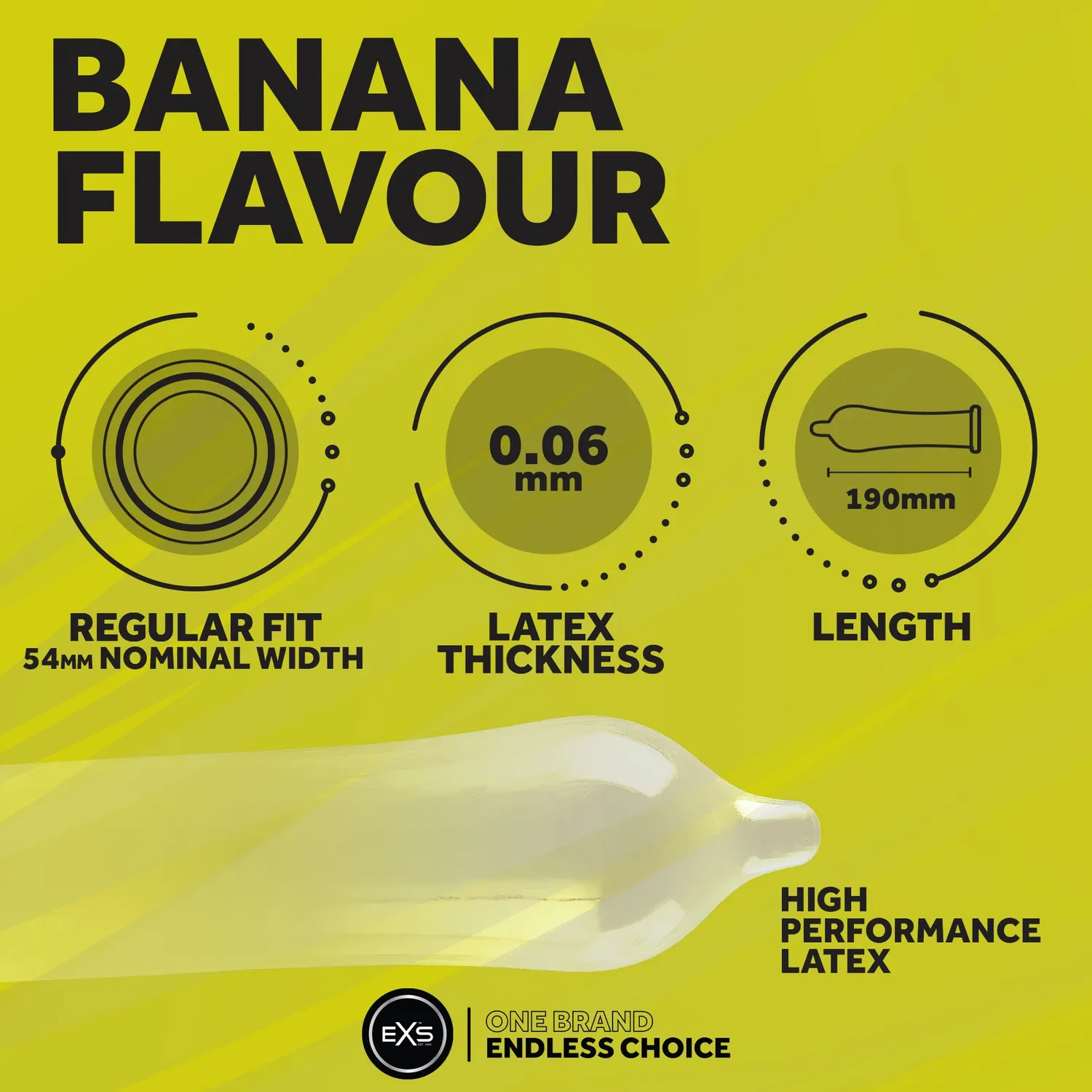 EXS Banane préservatifs parfumés 54 mm x100
