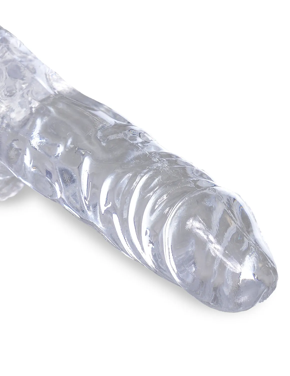 King Cock Clear 4" Cock with Balls gode transparent souple