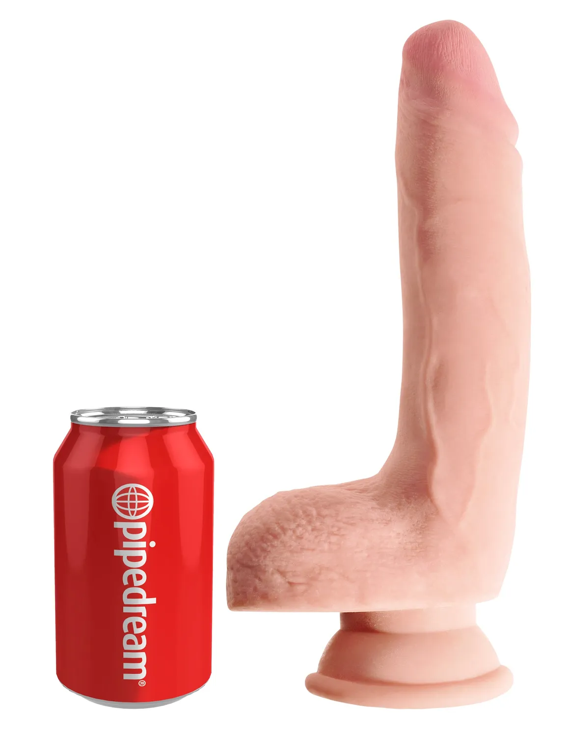 King Cock Plus 9 Triple Density gode avec testicules chair