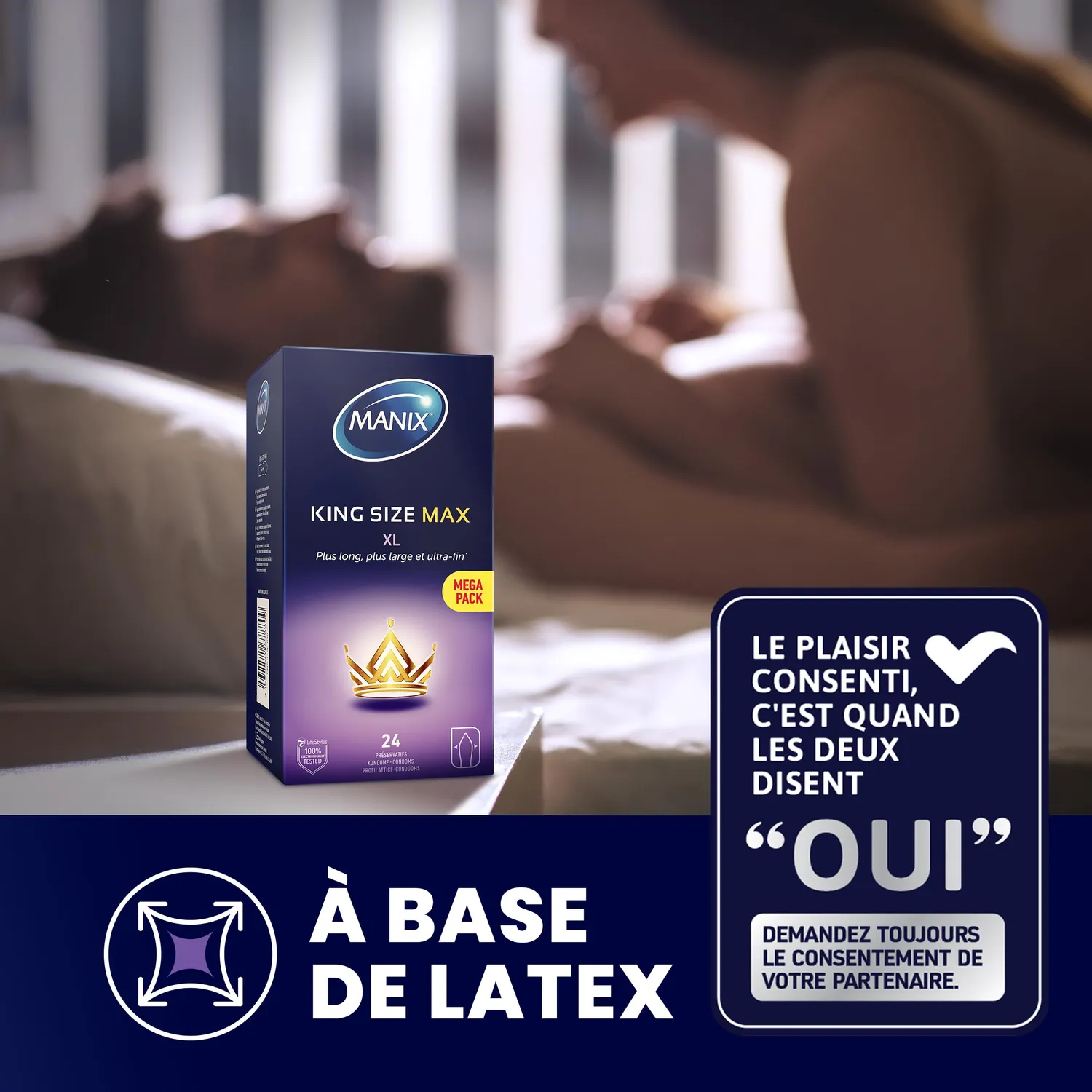 Manix King Size Max préservatifs XL boîte de 24