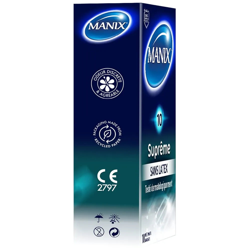 Manix Suprême préservatifs x10 fins sans latex