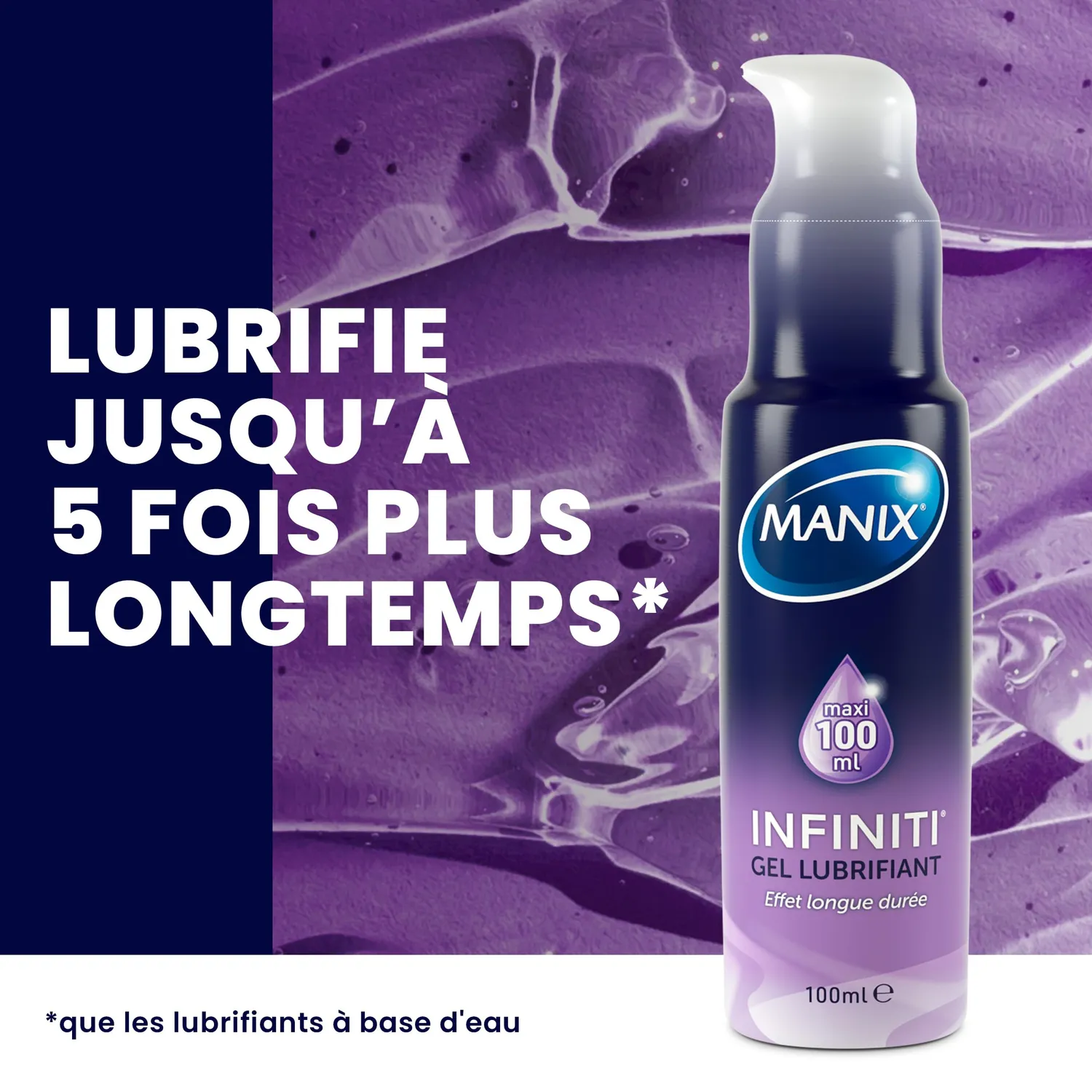 Manix Infiniti gel lubrifiant 100 ml silicone longue durée
