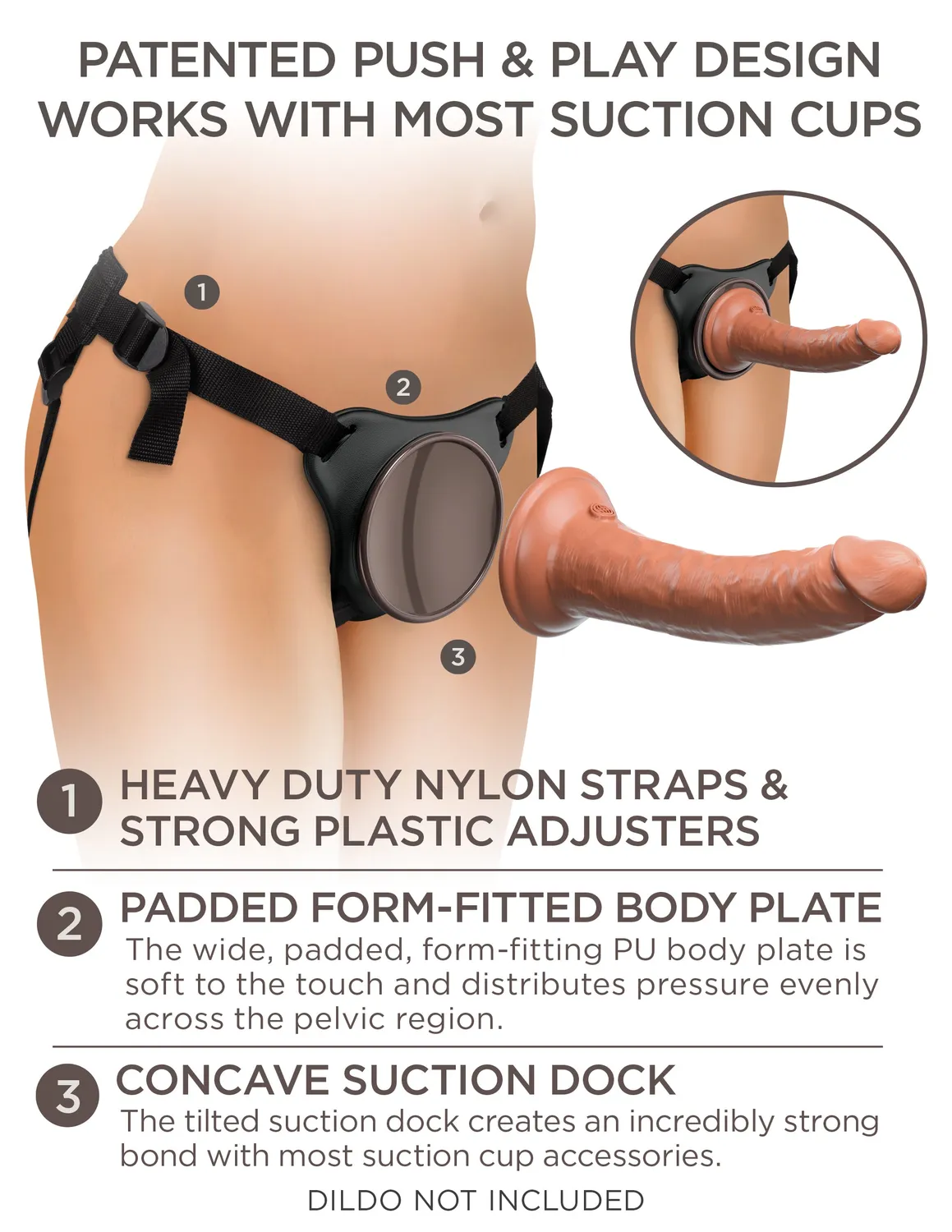 King Cock Elite Comfy Body Dock harnais strap-on ventouse