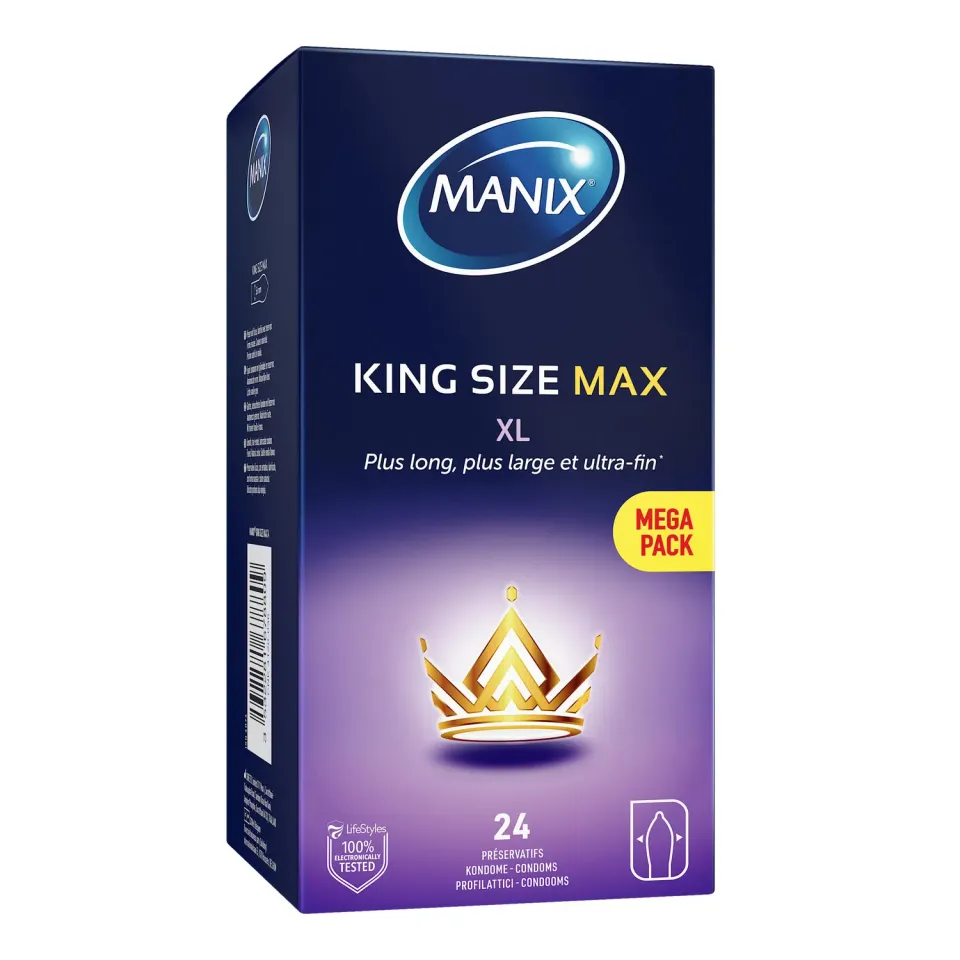 Manix King Size Max préservatifs XL boîte de 24