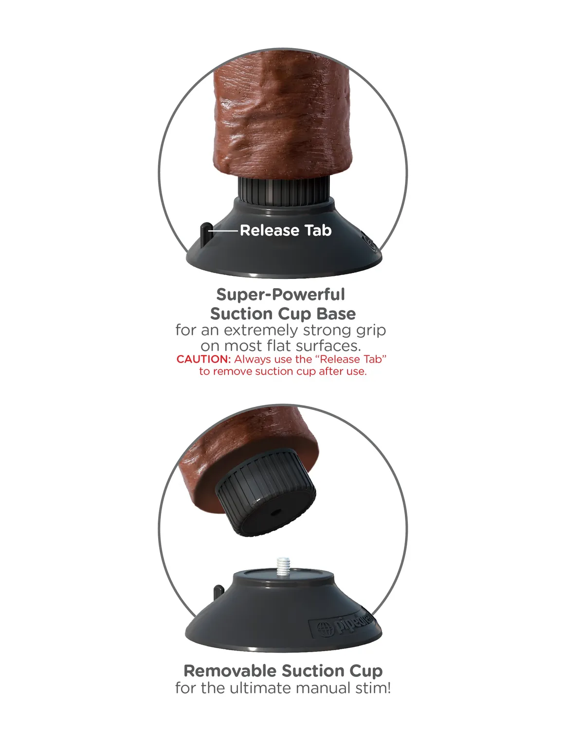 King Cock 10" Vibrating Cock with Balls gode vibrant marron