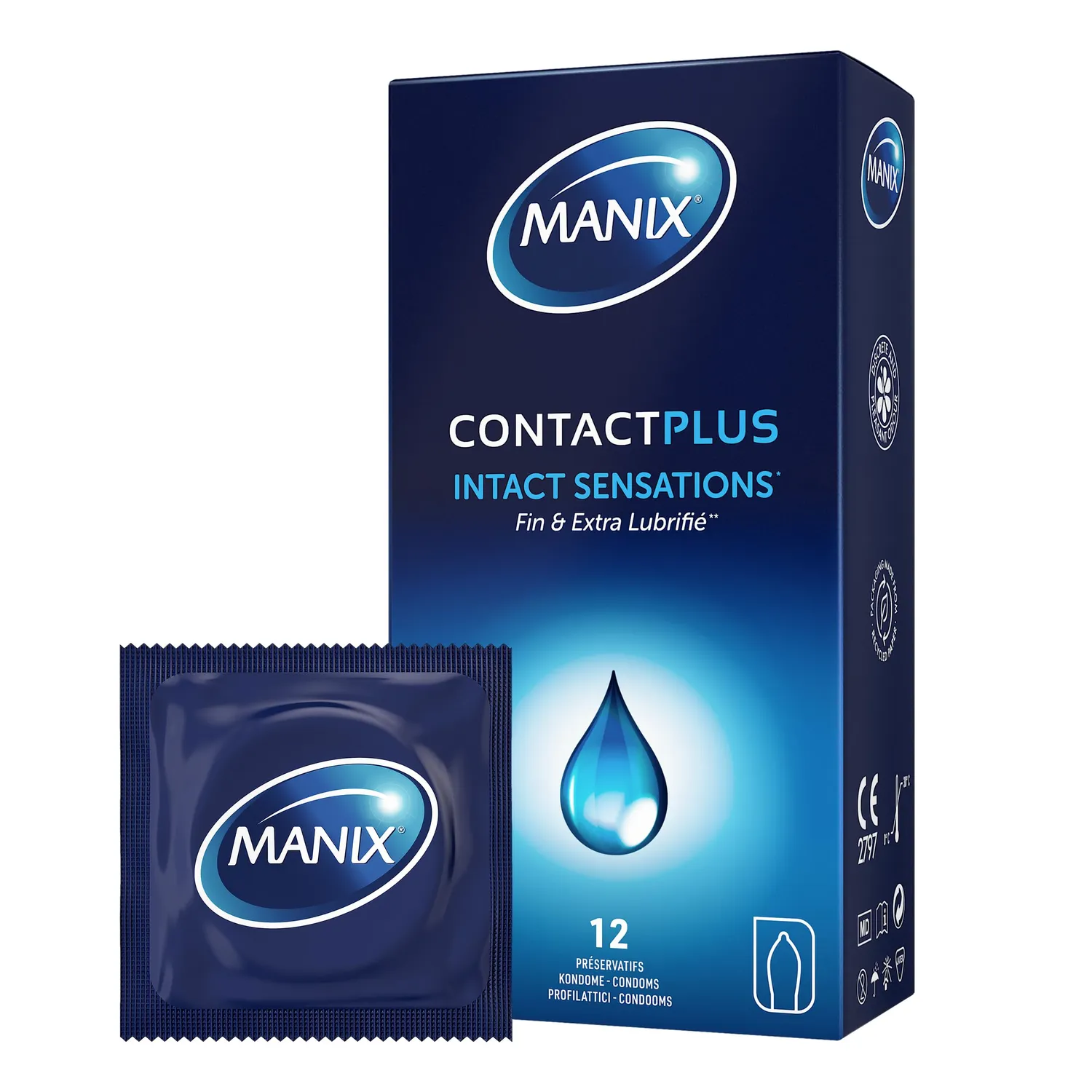 Manix Contact Plus préservatifs boîte de 12 fins