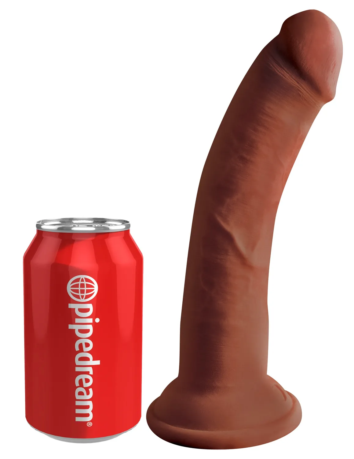 King Cock Plus 8 Triple Density gode réaliste marron ventouse