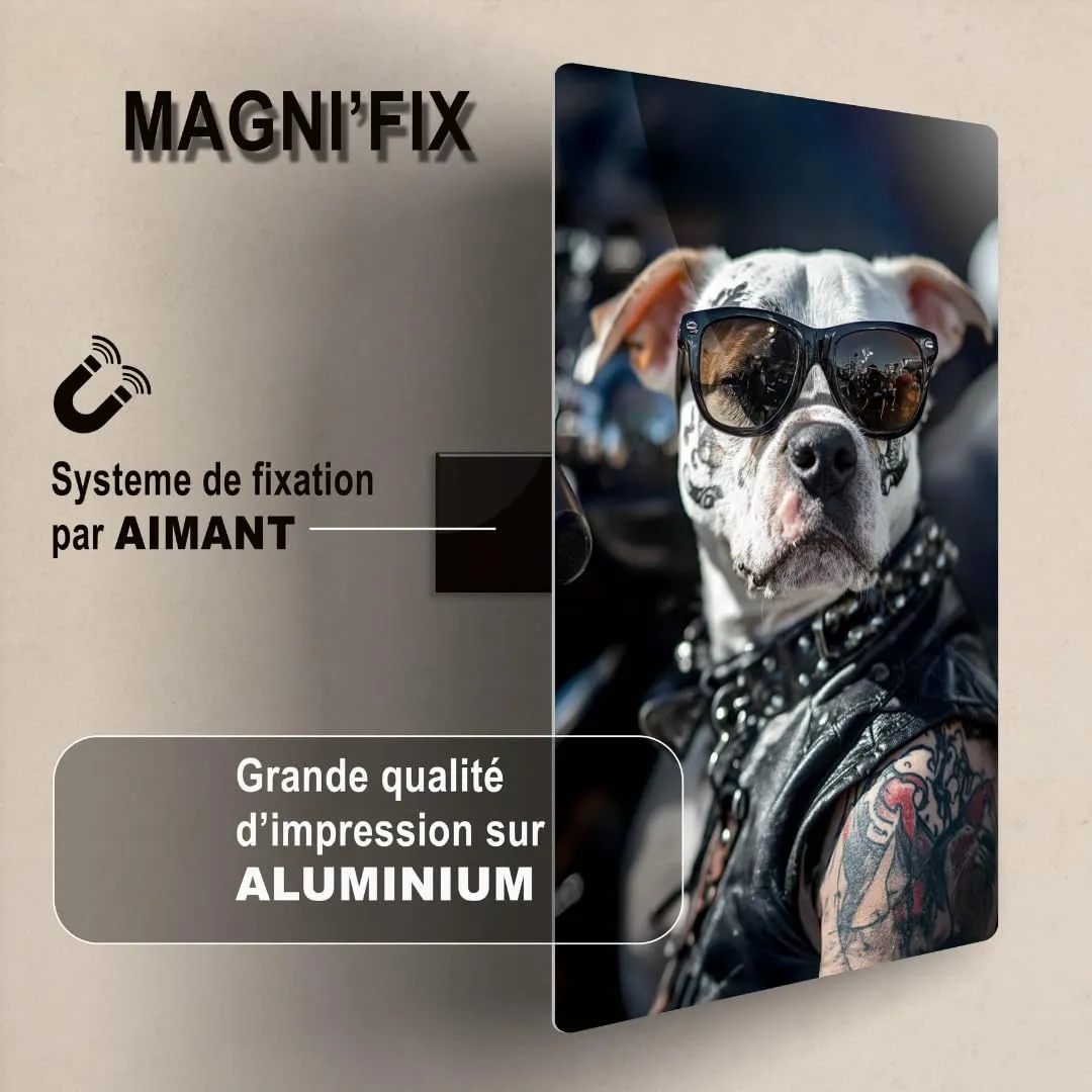 Callvin Magni'Fix tableau aluminium 21x30 cm Badass Dog