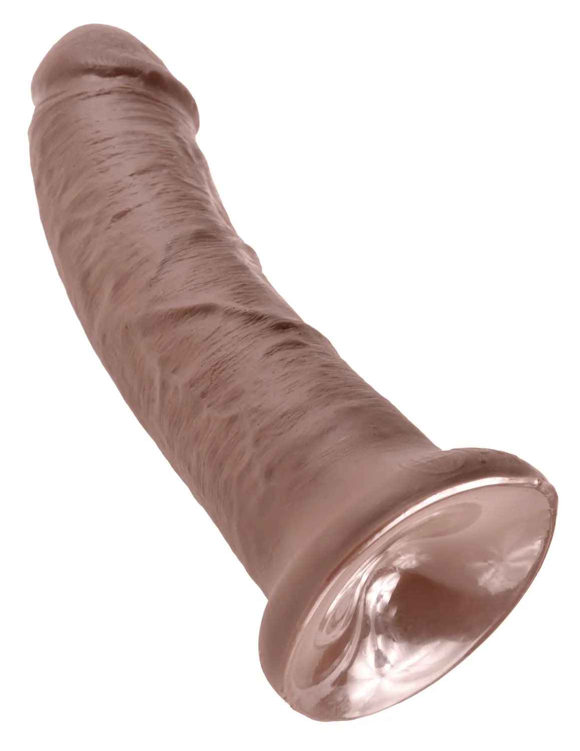 King Cock 8" gode marron réaliste à ventouse