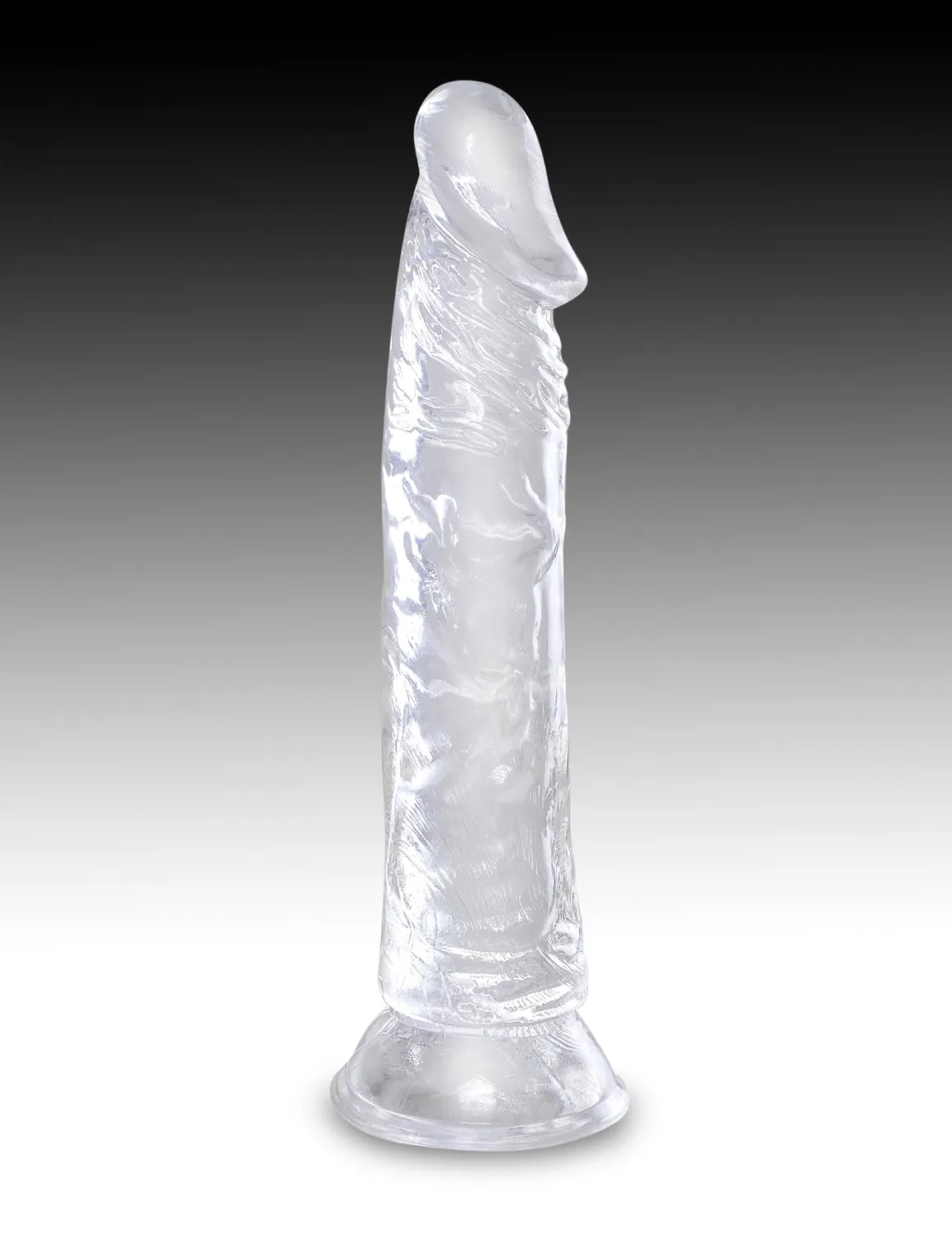 King Cock Clear 8" gode transparent réaliste ventouse