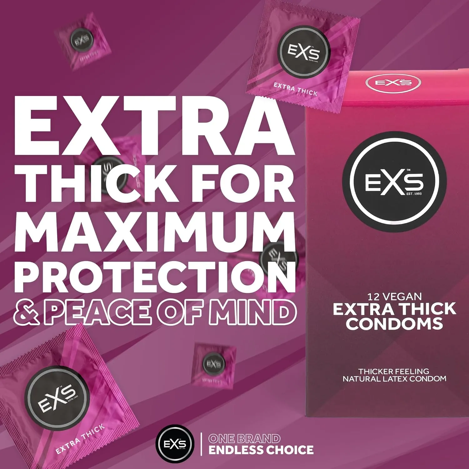 EXS Extra Thick préservatifs épais 53mm 12 pièces
