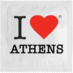Callvin Grèce I Love Athens Classic préservatif latex
