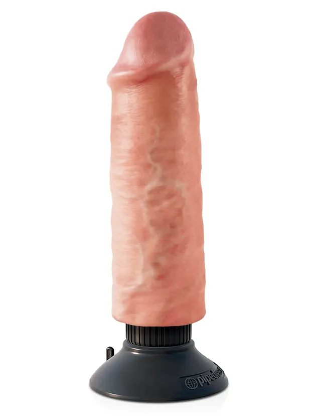 King Cock 6" Vibrating Cock vibro realiste clair