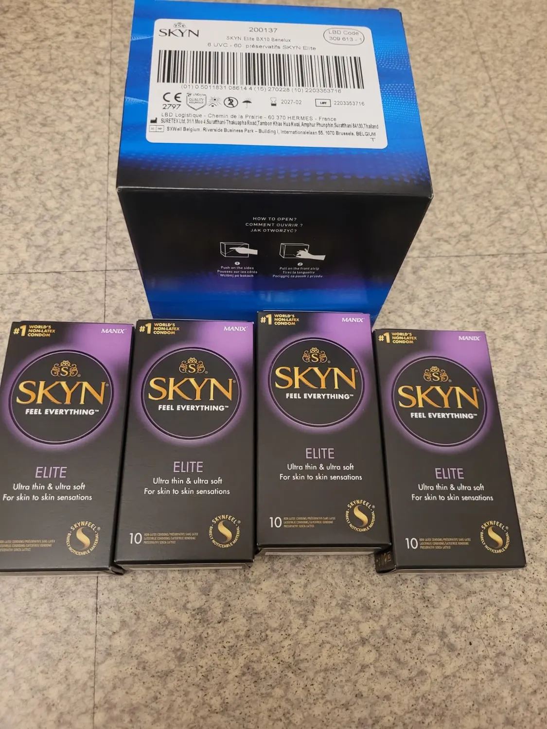 SKYN Elite préservatifs sans latex x22 ultra-fins