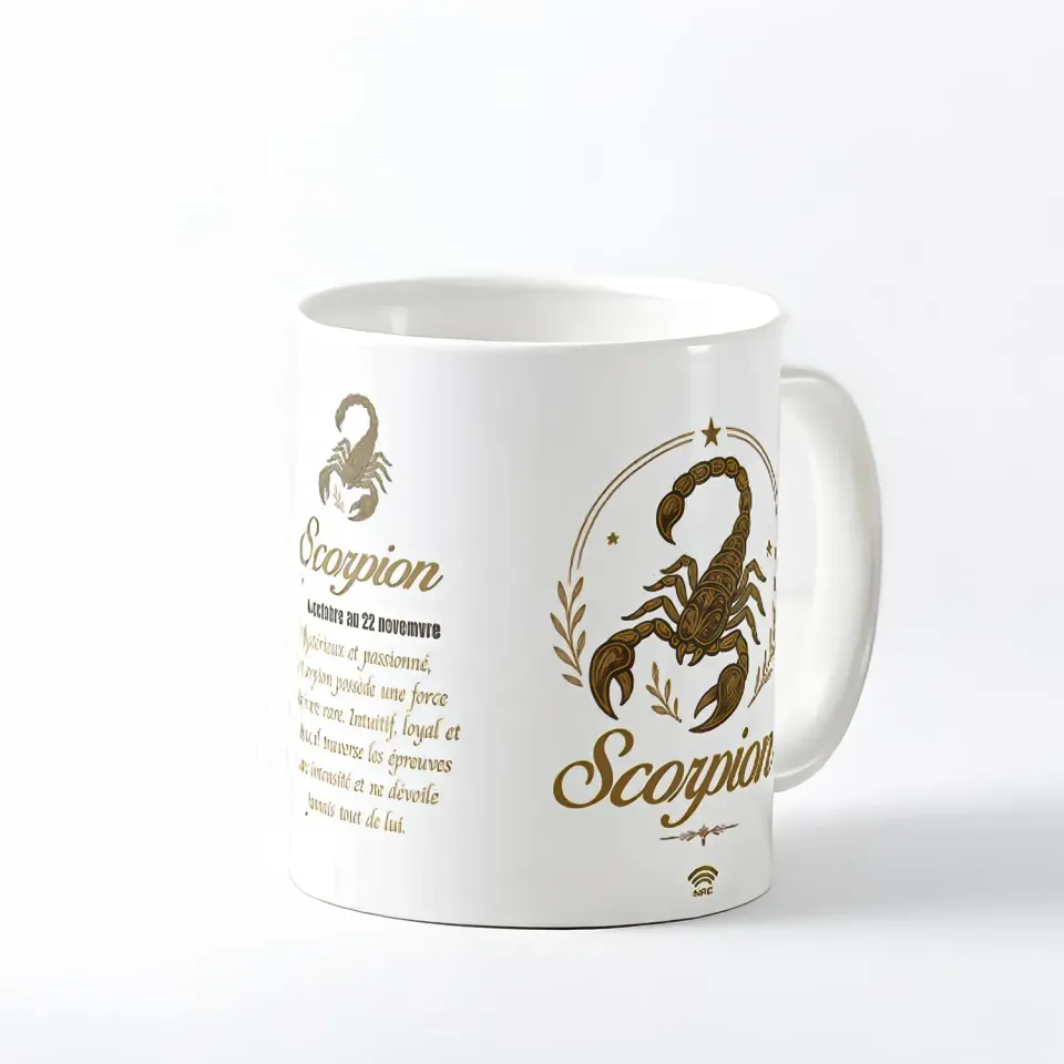 Callvin Horoscup Scorpion mug NFC horoscope quotidien
