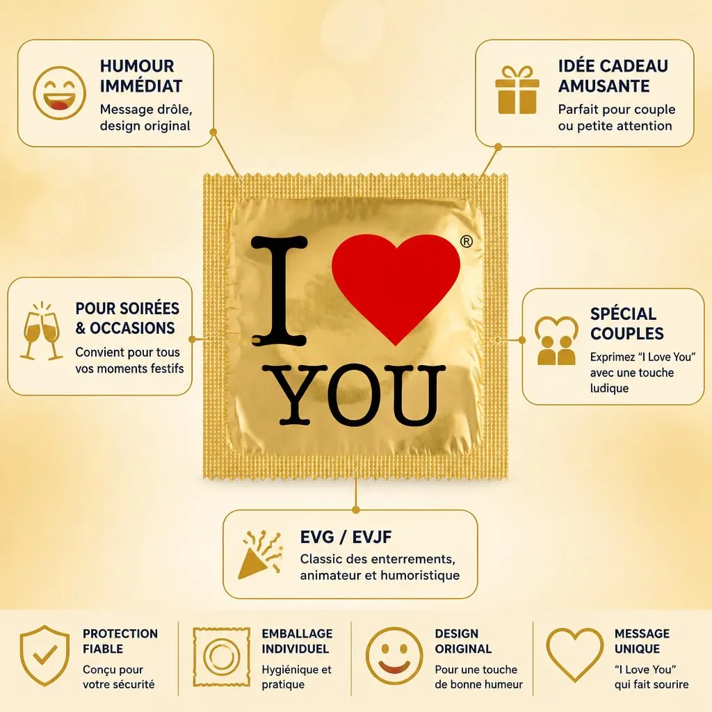 Callvin Best 1 I Love You préservatif romantique humour