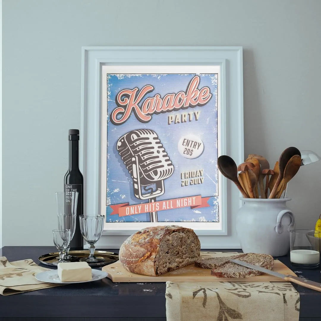 Callvin Karaoke Party tableau 3D relief A4 vintage
