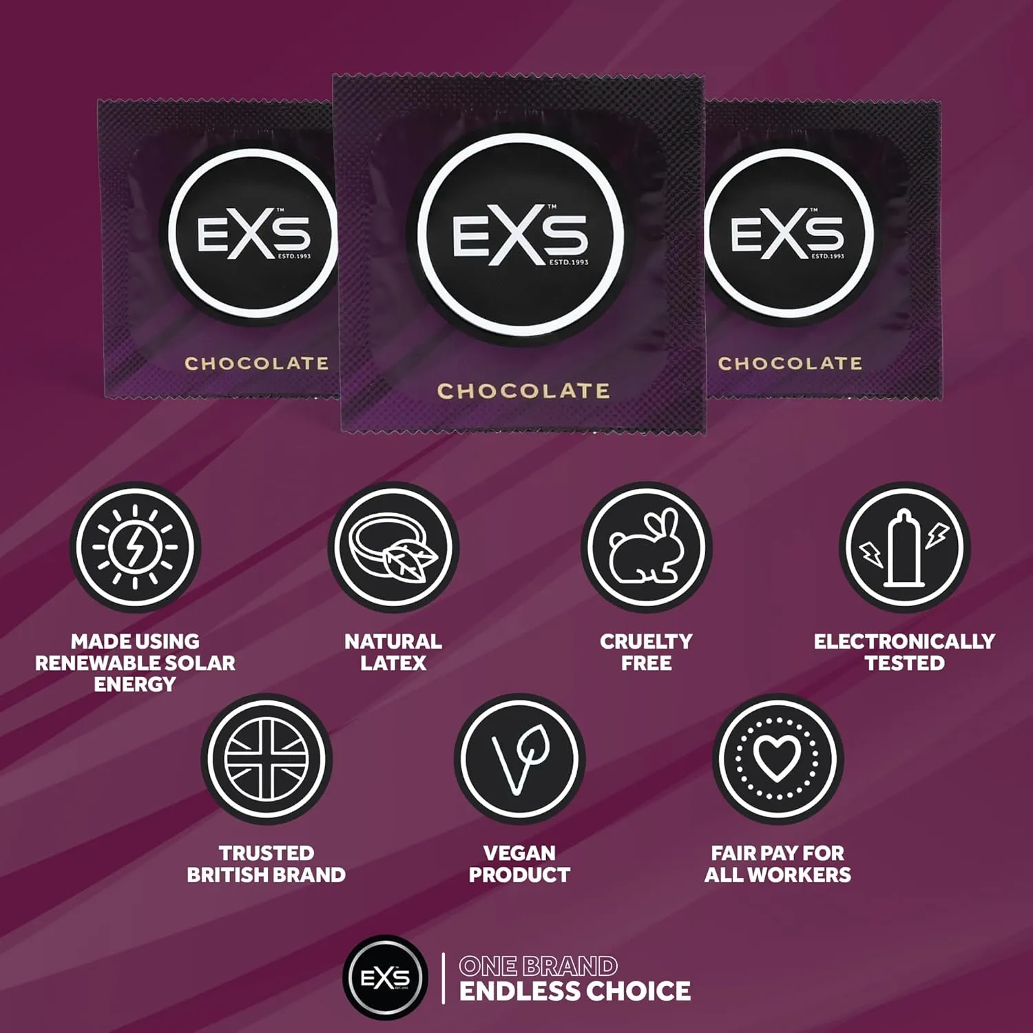 EXS Chocolat préservatifs parfumés 54 mm x100