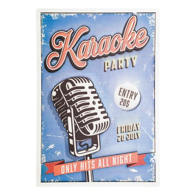 Callvin Karaoke Party tableau 3D relief A4 vintage