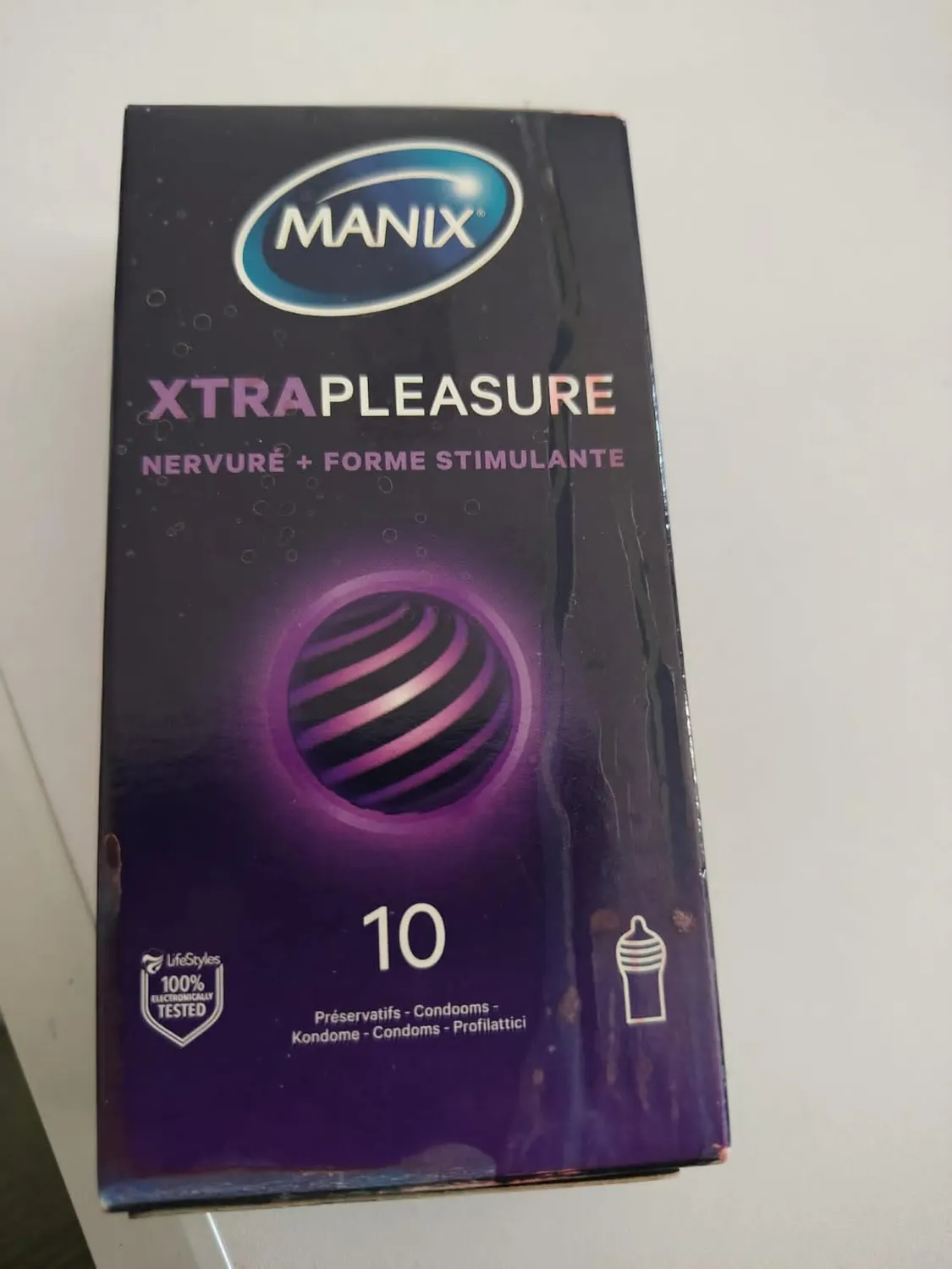 Manix Xtra Pleasure préservatifs x10 nervuré baggy