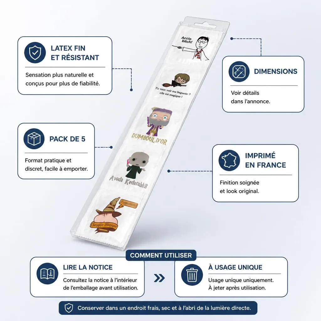 Callvin Monde Magique préservatifs humoristiques lot de 5