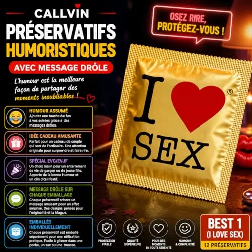 Callvin Best 1 I Love Sex préservatif humour message