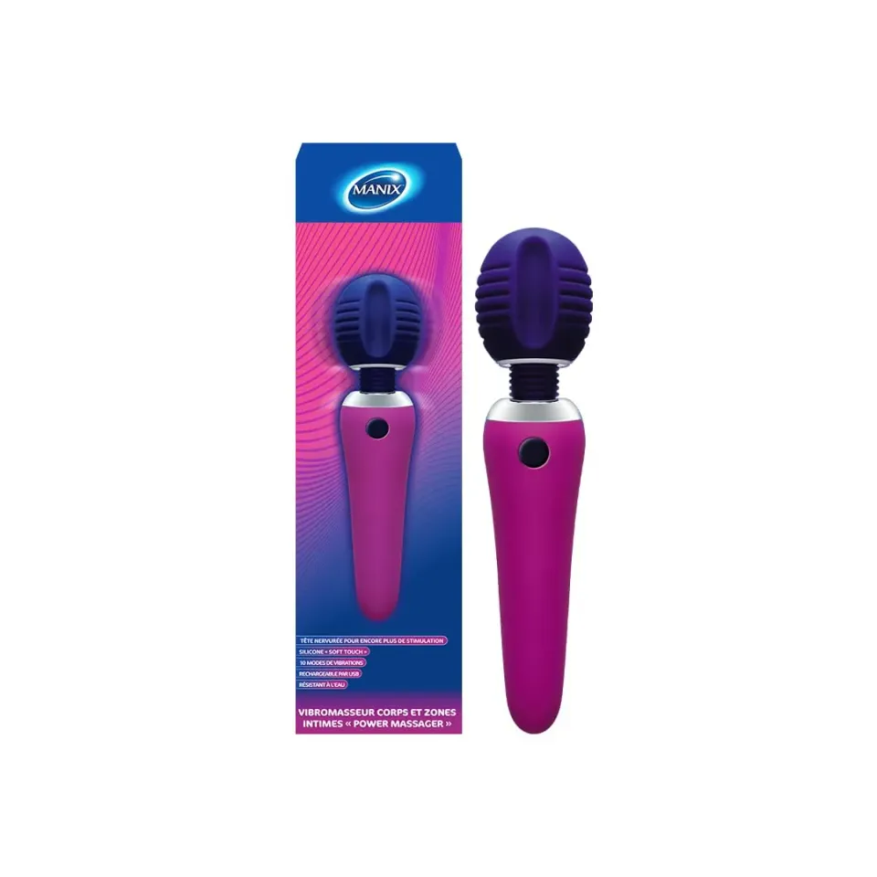 Manix Power Massager vibromasseur baguette rechargeable