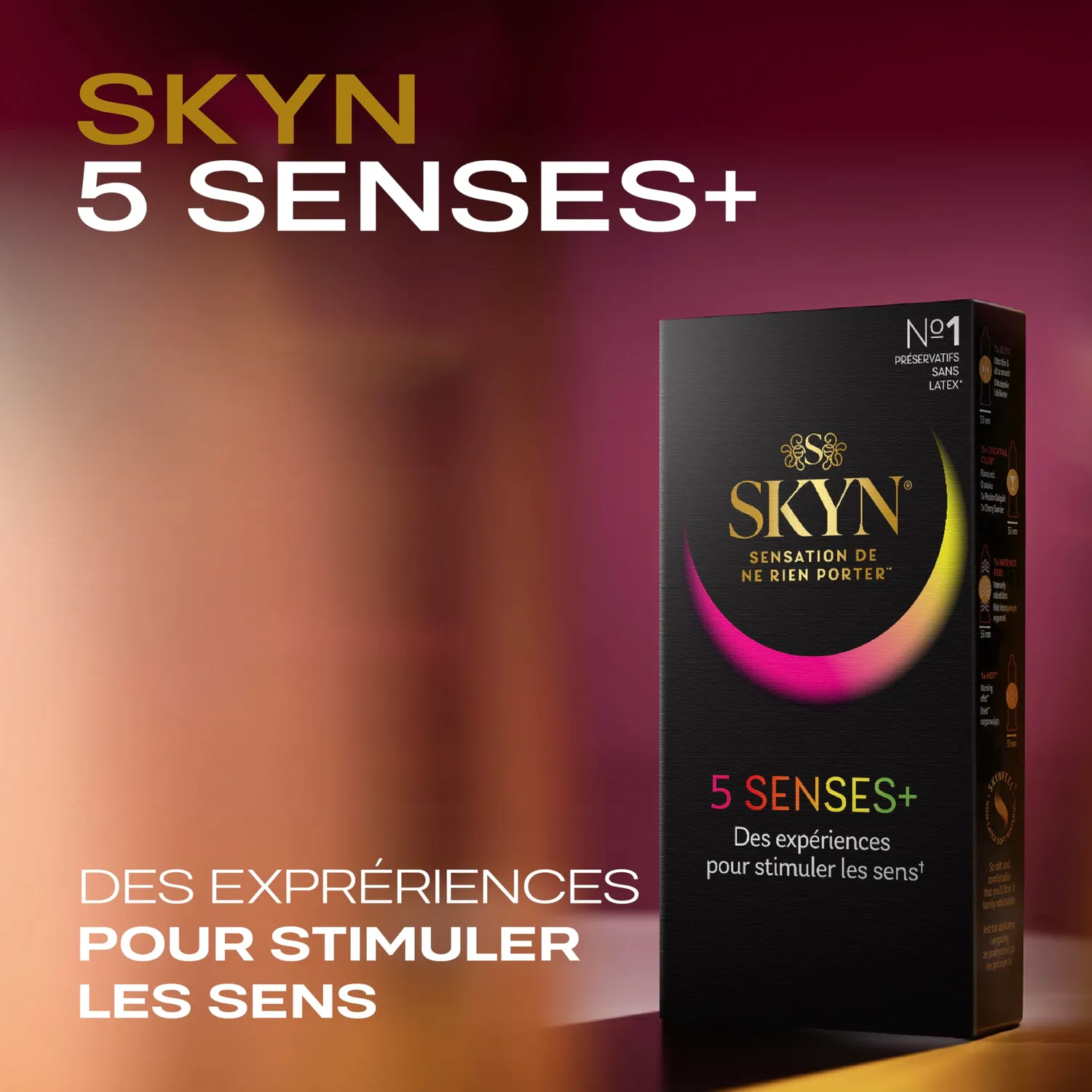 SKYN 5 Senses + préservatifs x5 sans latex variés