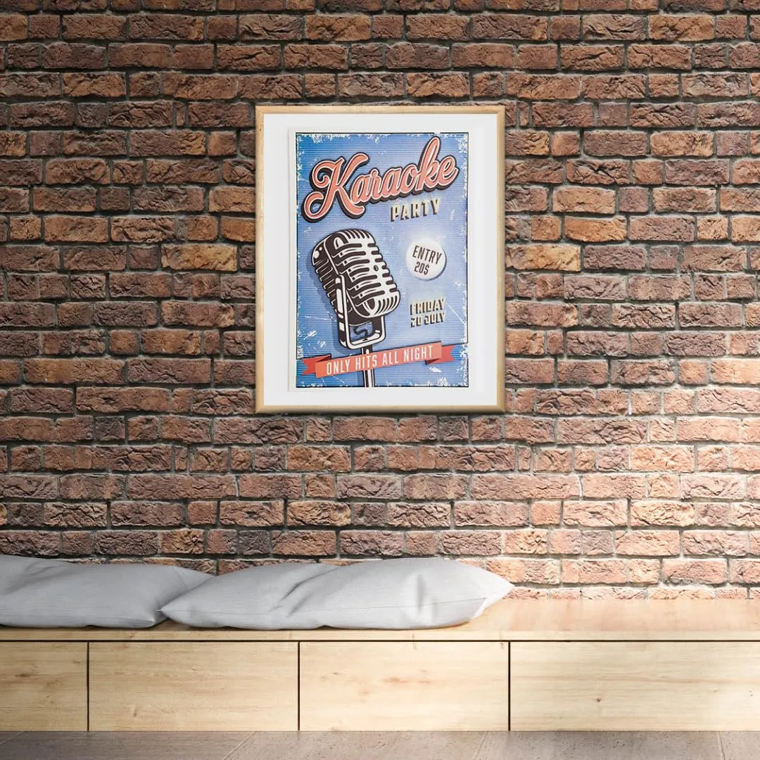 Callvin Karaoke Party tableau 3D relief A4 vintage