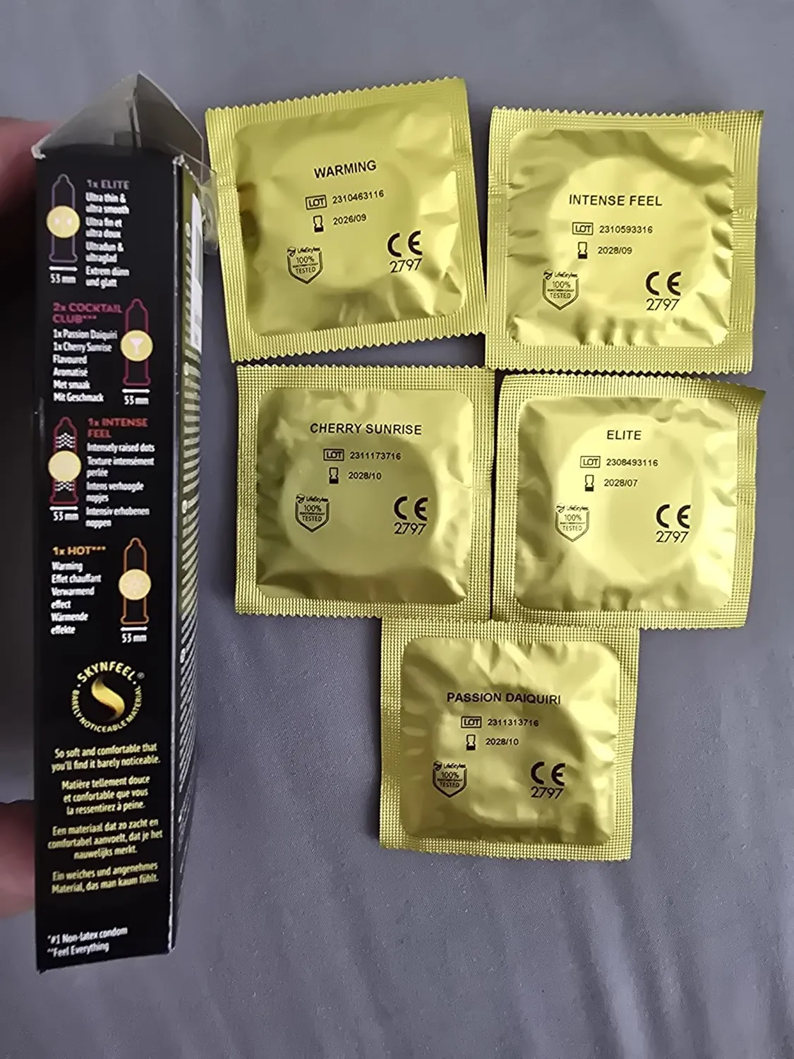 SKYN 5 Senses + préservatifs x5 sans latex variés