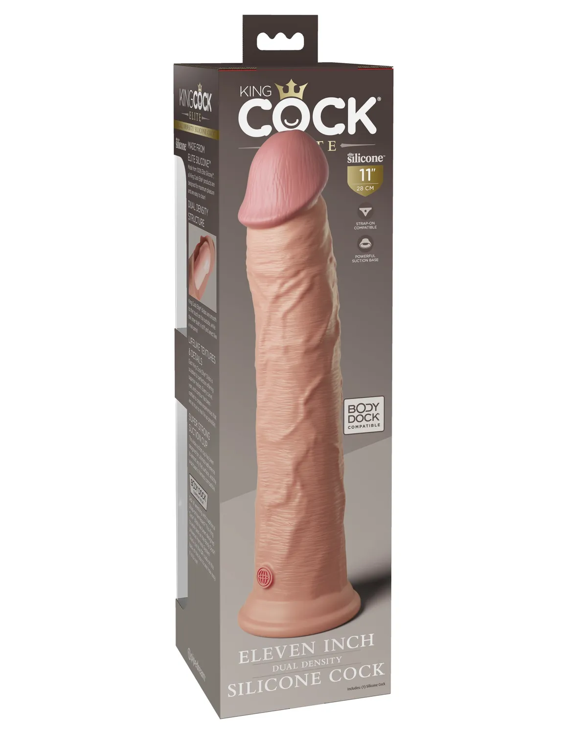 King Cock Elite 11" Silicone Dual Density gode silicone