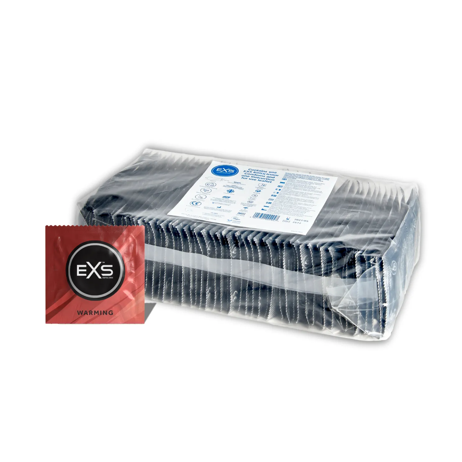 EXS Warming préservatifs chauffants 54mm lot de 144 effet chaud