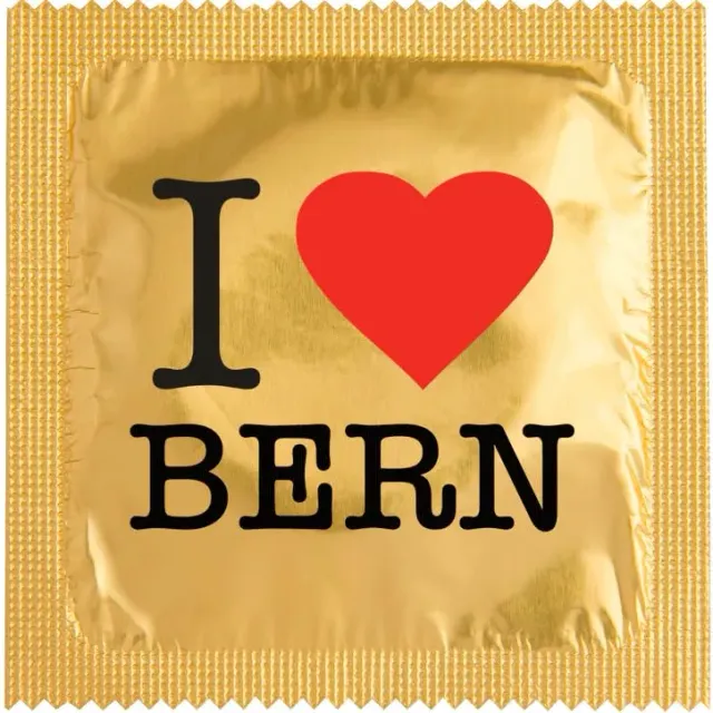 Callvin Suisse préservatif I Love Bern Or latex