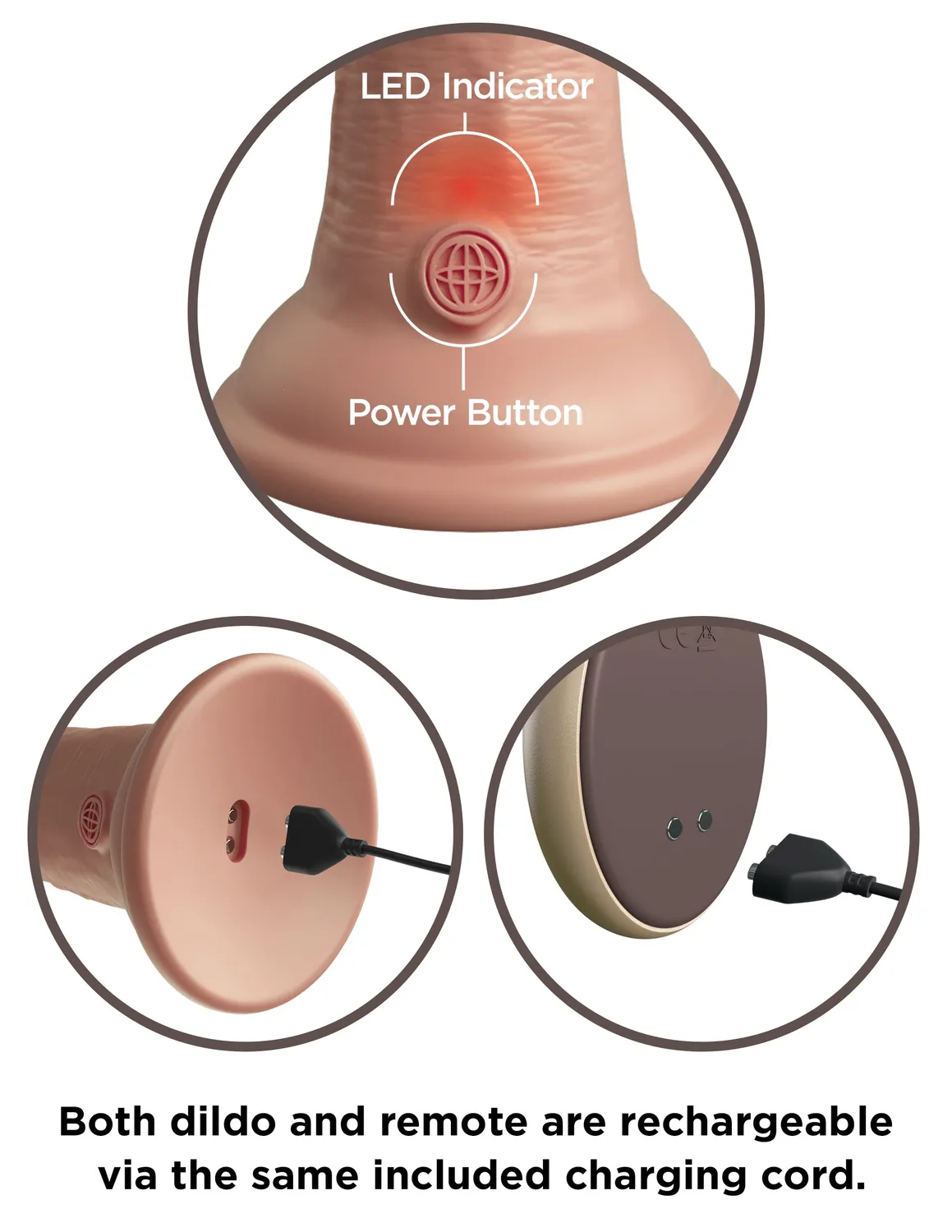 King Cock Elite 9 Vibrating gode vibrant télécommande