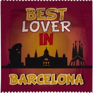 Callvin Best Lover in Barcelona préservatif humour latex