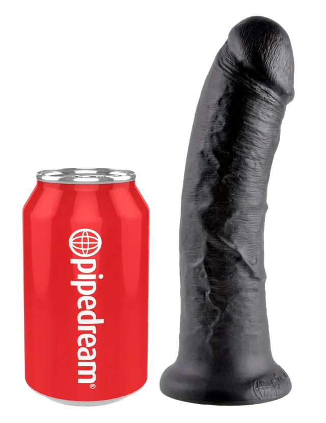 King Cock 8" Cock gode réaliste à ventouse noir